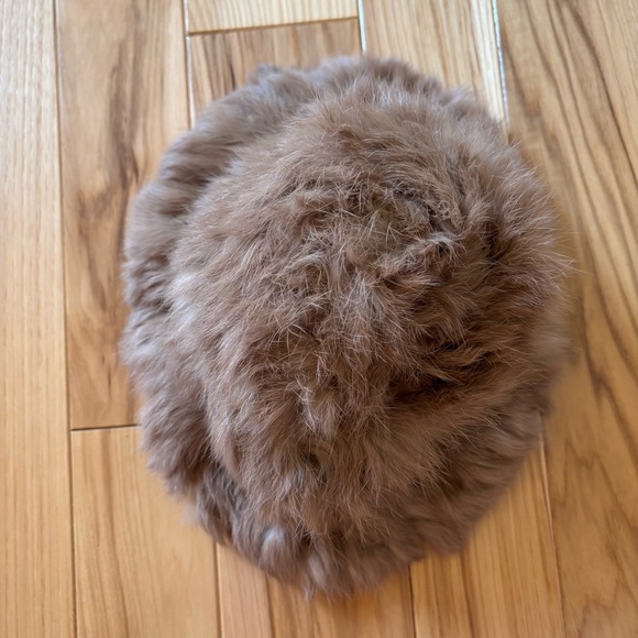 Vintage Fur Knit Tan Hat - Picture 3 of 7